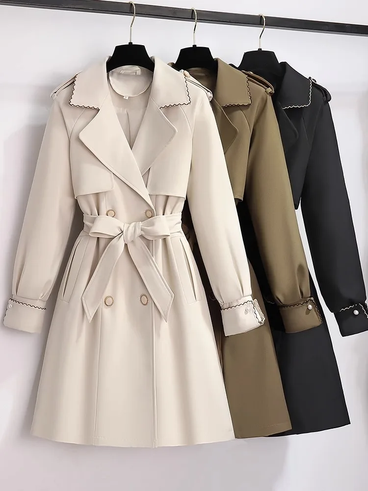 

Women'S Leather Trench Coat Womens Waterproof Raincoat Casual Basic Outdoors Lightweight Drawstring Hiking Clothes Fashion Belt