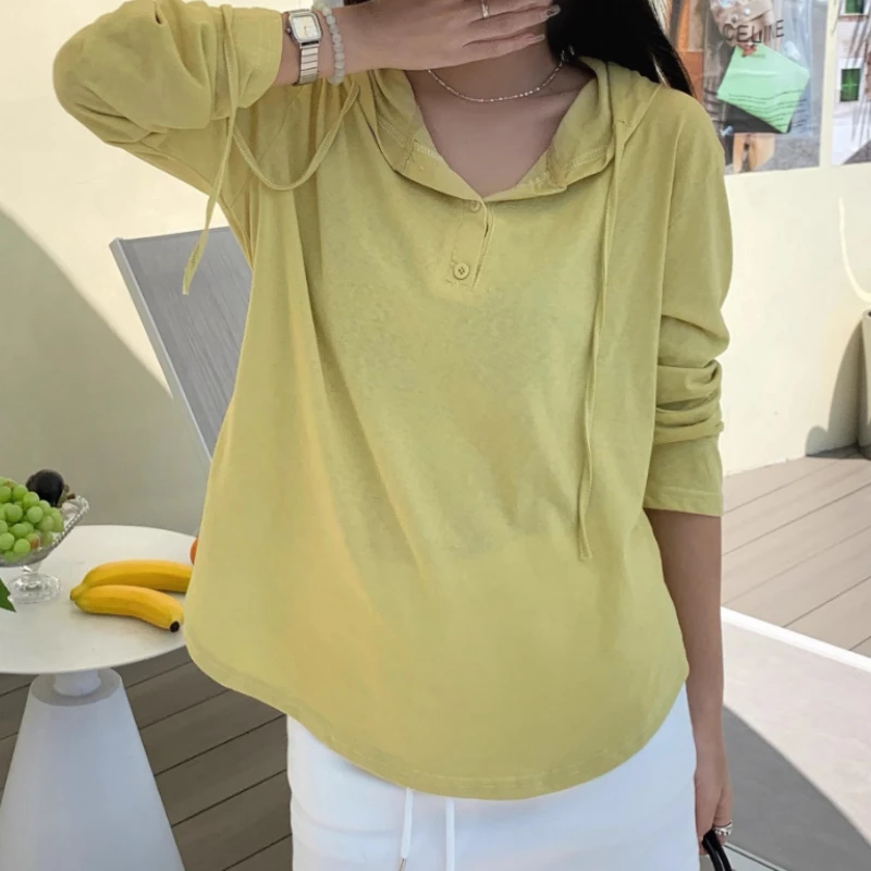 Sun-proof Thin Hoodies Women Summer New Breathable Loose Casual Simple All-match Sporty Fashion Female Hooded Comfort Ulzzang