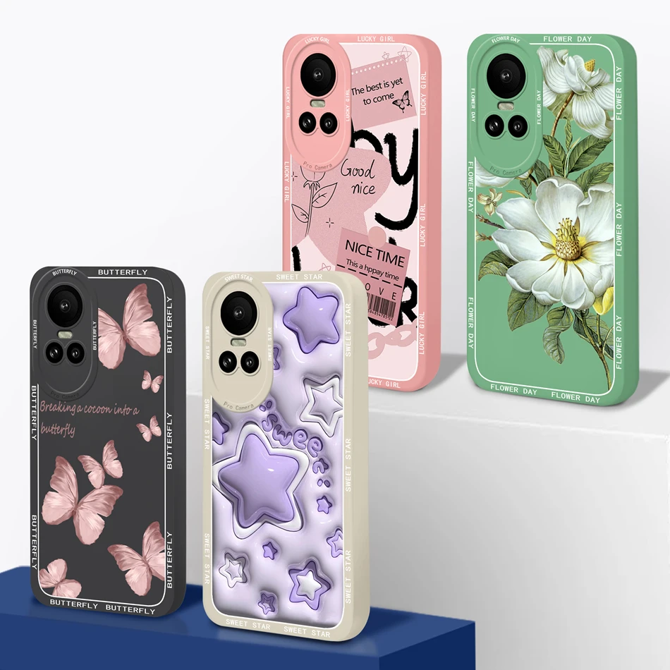 For Oppo Reno 10 Pro 5G Cases Exquisite Full Protection Anti Choc Soft Liquid Silicone Phone Cover For Oppo Reno10 10Pro Funda