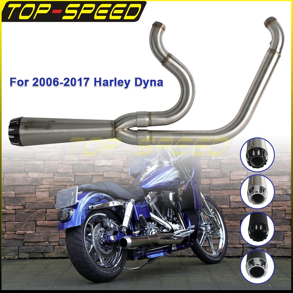 Motorcycle Muffler Exhaust System Stainless Steel Exhaust Muffler Pipe For Dyna Super Glide FXDI35 FXDC FXDCI FXDSE FXDSE2 FXDI