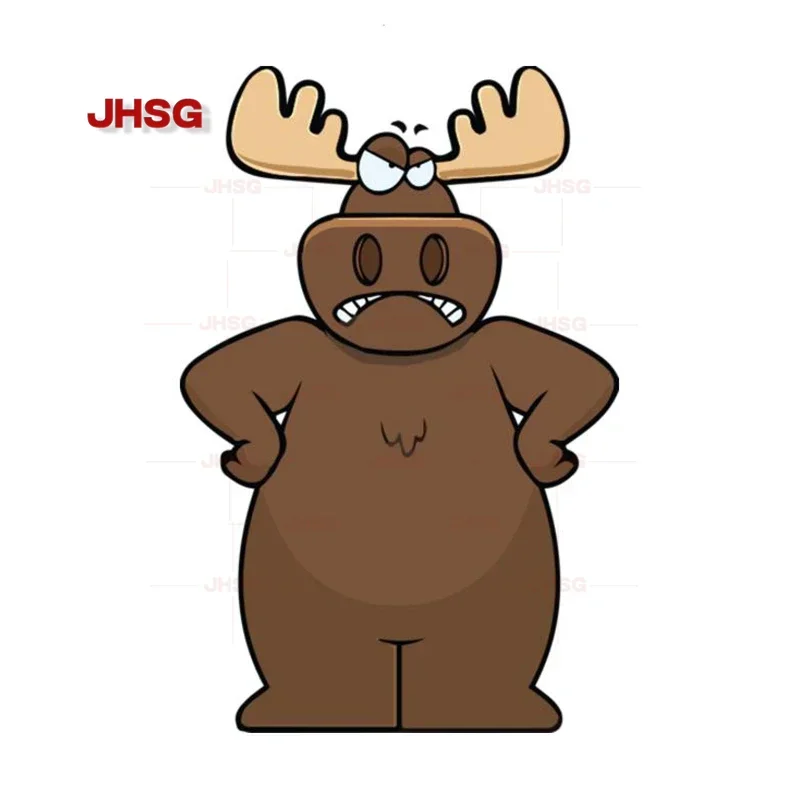 

Self Adhesive Paper Angry Deer Car Sticker Bumper Rear Window Waterproof Car Exterior Decoration