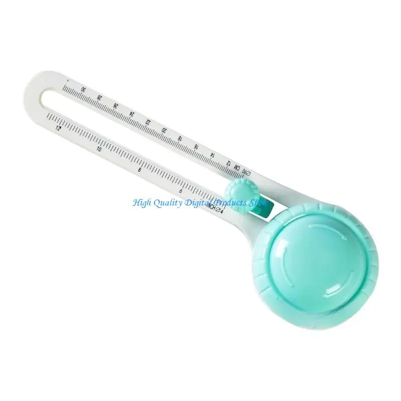 

U2JE Paper Cutter Round Cutting Tool With Clear Measurement Marks 360Degree Rotation Clear Scale Slide Round Paper Trimmer