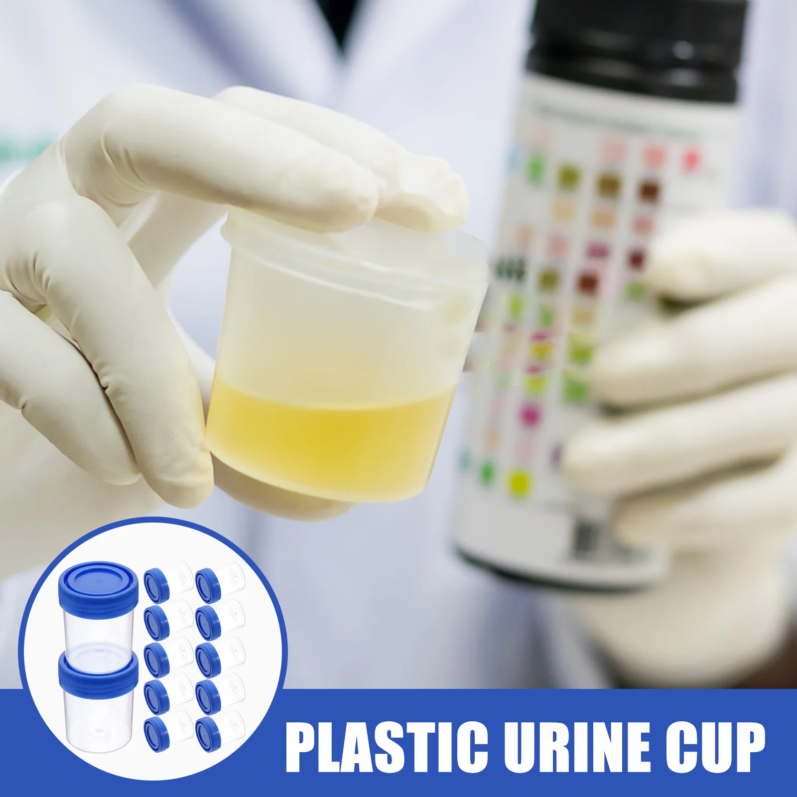 

50pcs 40Ml Urine Cup Plastic Specimen Collection Containers Leakproof Sterile Matte Label Thickenened Urine Testing Accessories