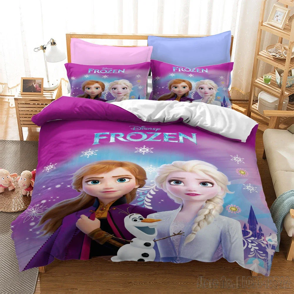 Cartoon Frozen Princess Elsa Anna Duvet Cover Set HD Comforter Cover for  Kids Bedding Sets Bedclothes Bedroom Decor / Постельное белье, image size:1000x1000