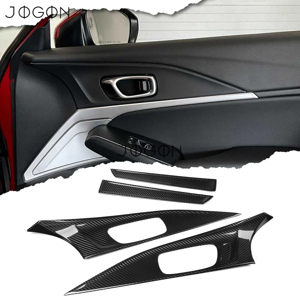 Carbon For Acura Integra DE4 DE5 Type S A-Spec 2022-2025 Car Interior Door Handles NO Memory Button Panel Cover Trim Accessories