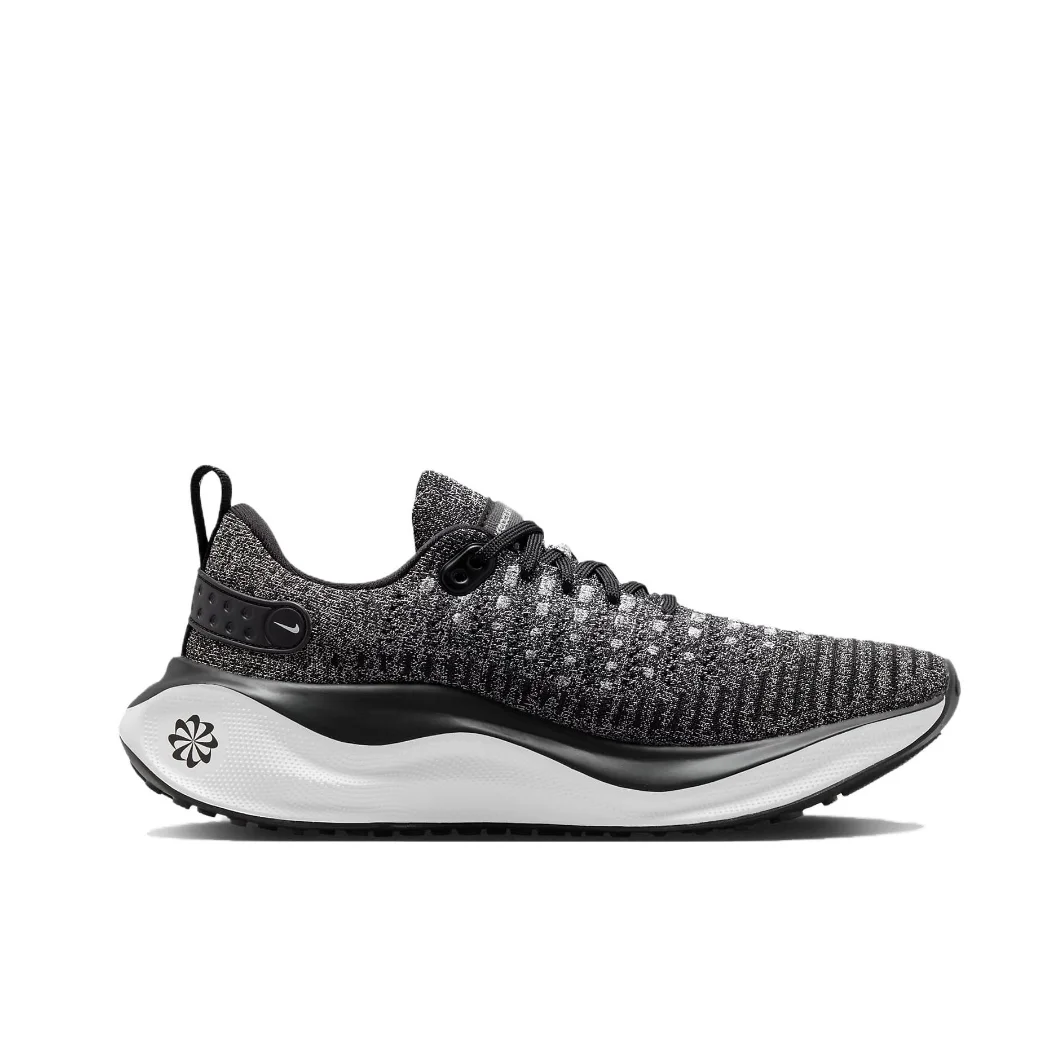 Nike React Infinity Run Flyknit 4 Foam Women's Comfortable Lightweight Low Top Casual Running Shoes Snowflake Black White