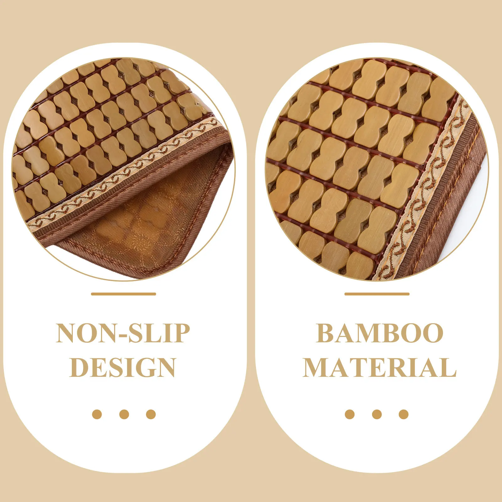 1Pcs Bamboo Cooling Seat Mat Bamboo Texture Air-Circulating Cushion for Sofa Chair Car Floor Comfort