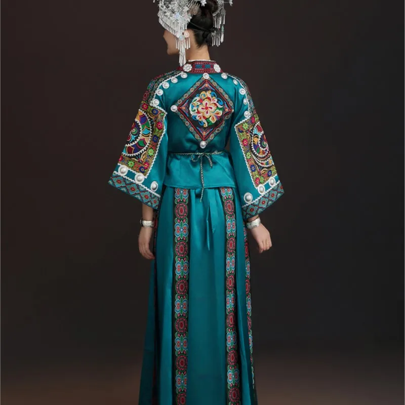 Vêtements de performance de danse de voyage d'aviation, robe de village adulte minoritaire, ensemble de vêtements ata ao, 600, nouveau