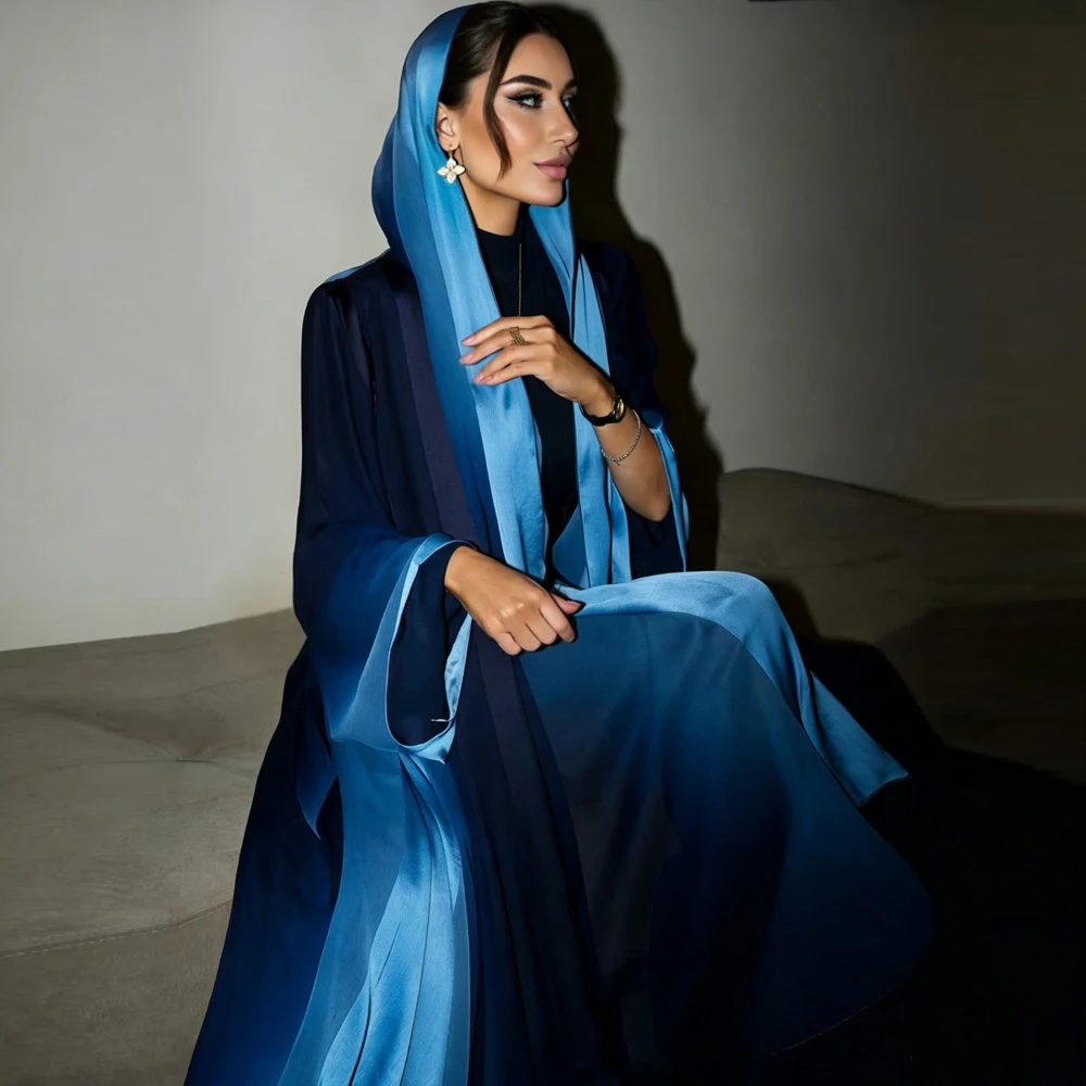 Muslim Abaya Hijab Women Dresses Khimar 2 Piece Set Eid Cardigan Robe Kaftan Morocco Dubai Islam Vestidos Ramadan Jalabiya Gown