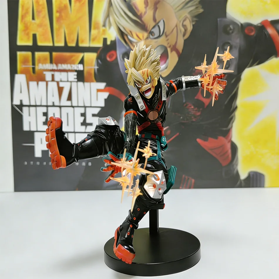 Hot 18 cm Anime Mijn Hero Academia Perifere Hero Bakugou Katsuki Actiefiguren PVC Model Decor Collectible Standbeeld Kerst speelgoed