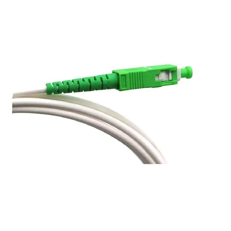 50Pcs SC/APC-SC/APC Fiber Optic Path Cord Single Mode G657A2 Simplex 3.0mm White LSZH Jacket Fiber Jumper Optical Fiber