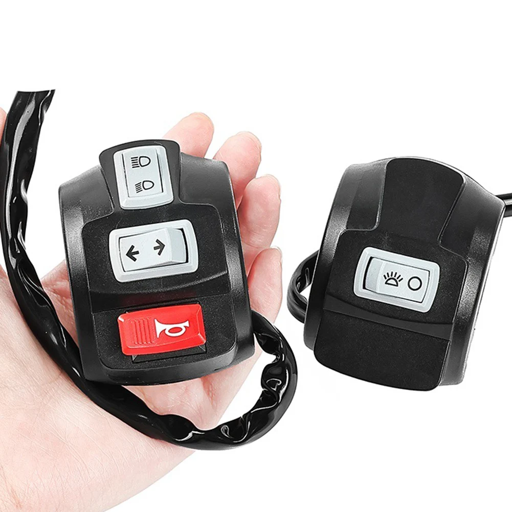 Electric Tricycle Switch For Push-Type Vehicles Plastic Shell Headlight Switch Button 22MM Installation Hole