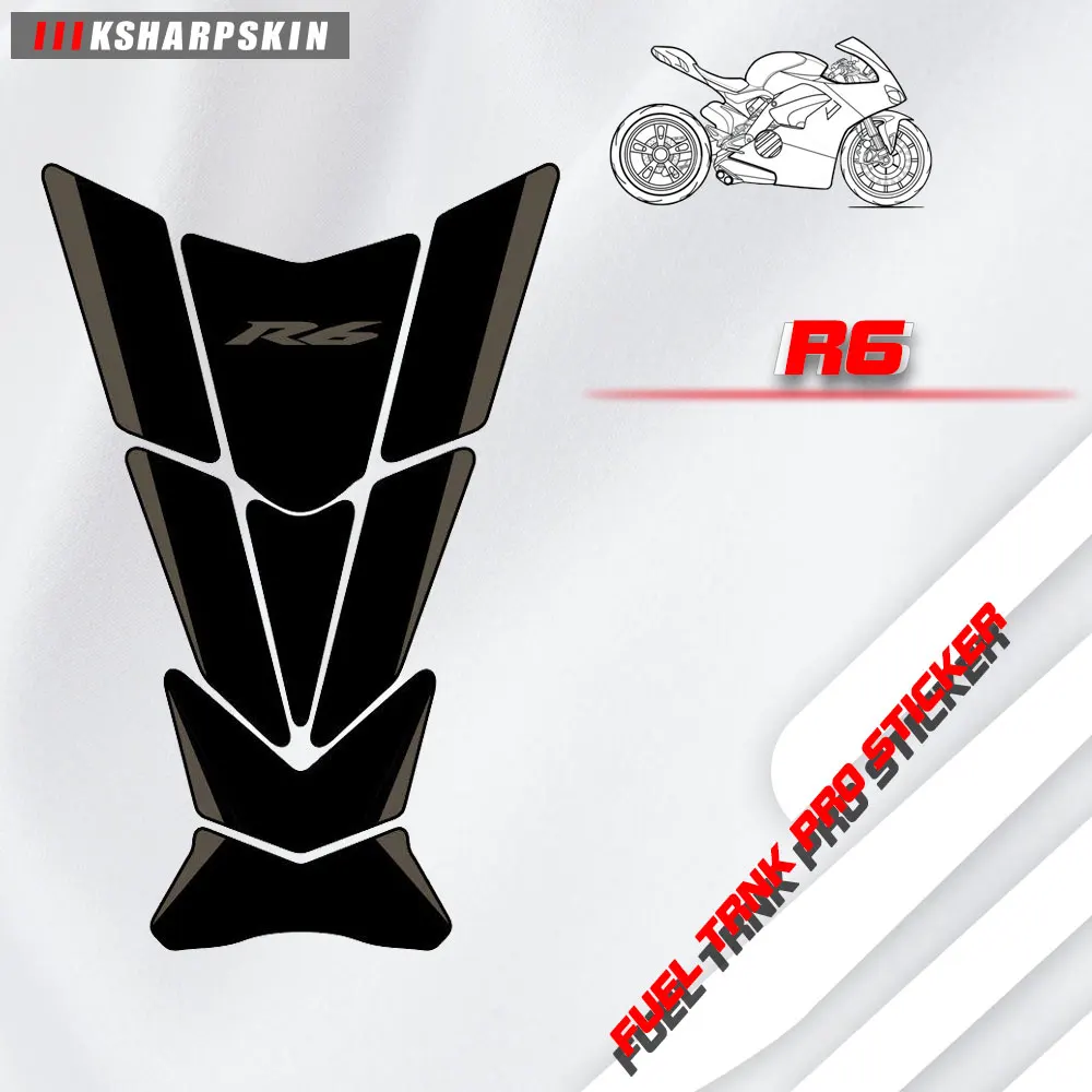 

Fuel tank carbon fiber scratch-resistant stickers motorcycle stickers fish bone decals for YAMAHA R6