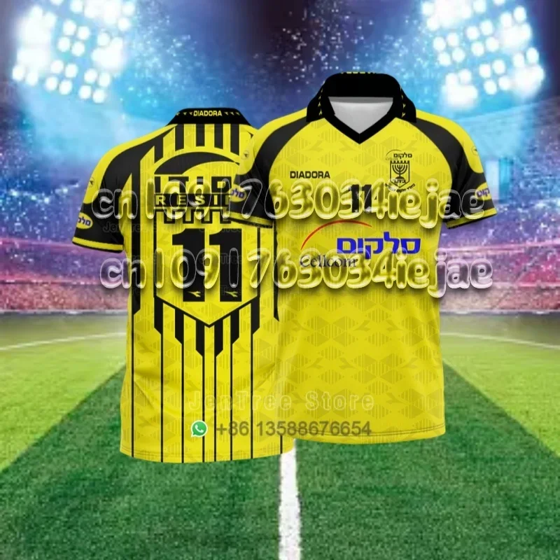 

Summer Sports POLO Shirt Men Casual Short Sleeve Lapel Printed T-shirt Striped Retro Fashion Top Outdoor Team Breathable POLO