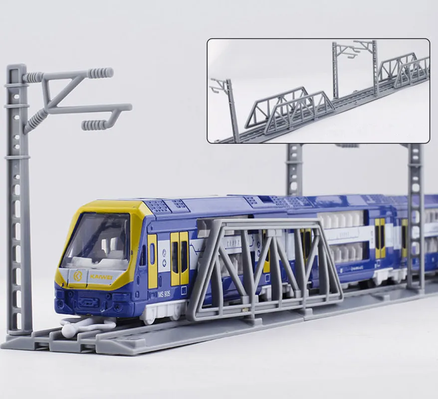 1: 87 โลหะผสมคู่ส่วนรถไฟและรถรางรุ่น double-Layer Subway และรางความเร็วสูงของเล่น,ของเล่นเด็ก,ขายส่ง