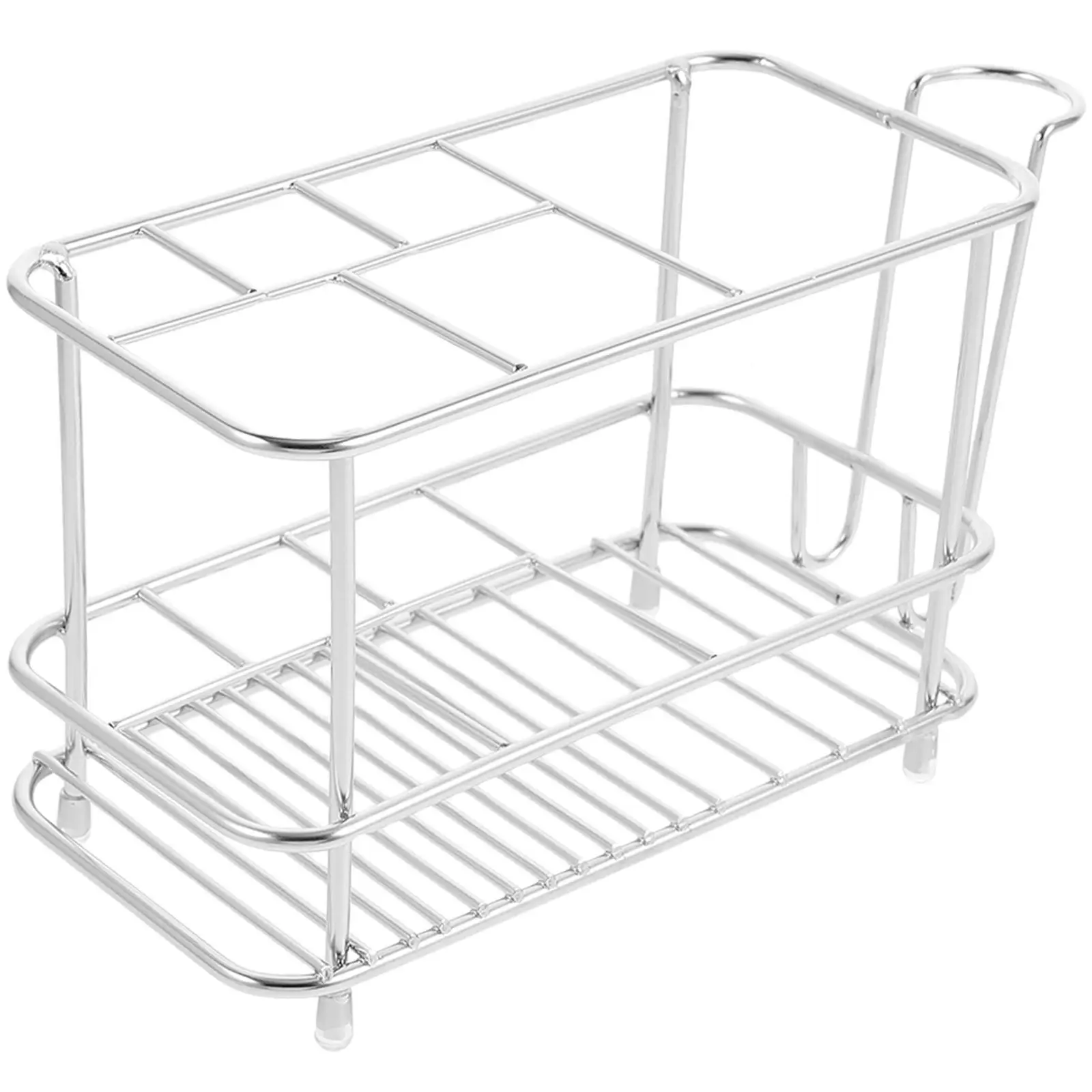 

Stainless Steel Toothbrush Holder Holders Simple Stand Storage Rack Desktop Organizer Bathroom Metal