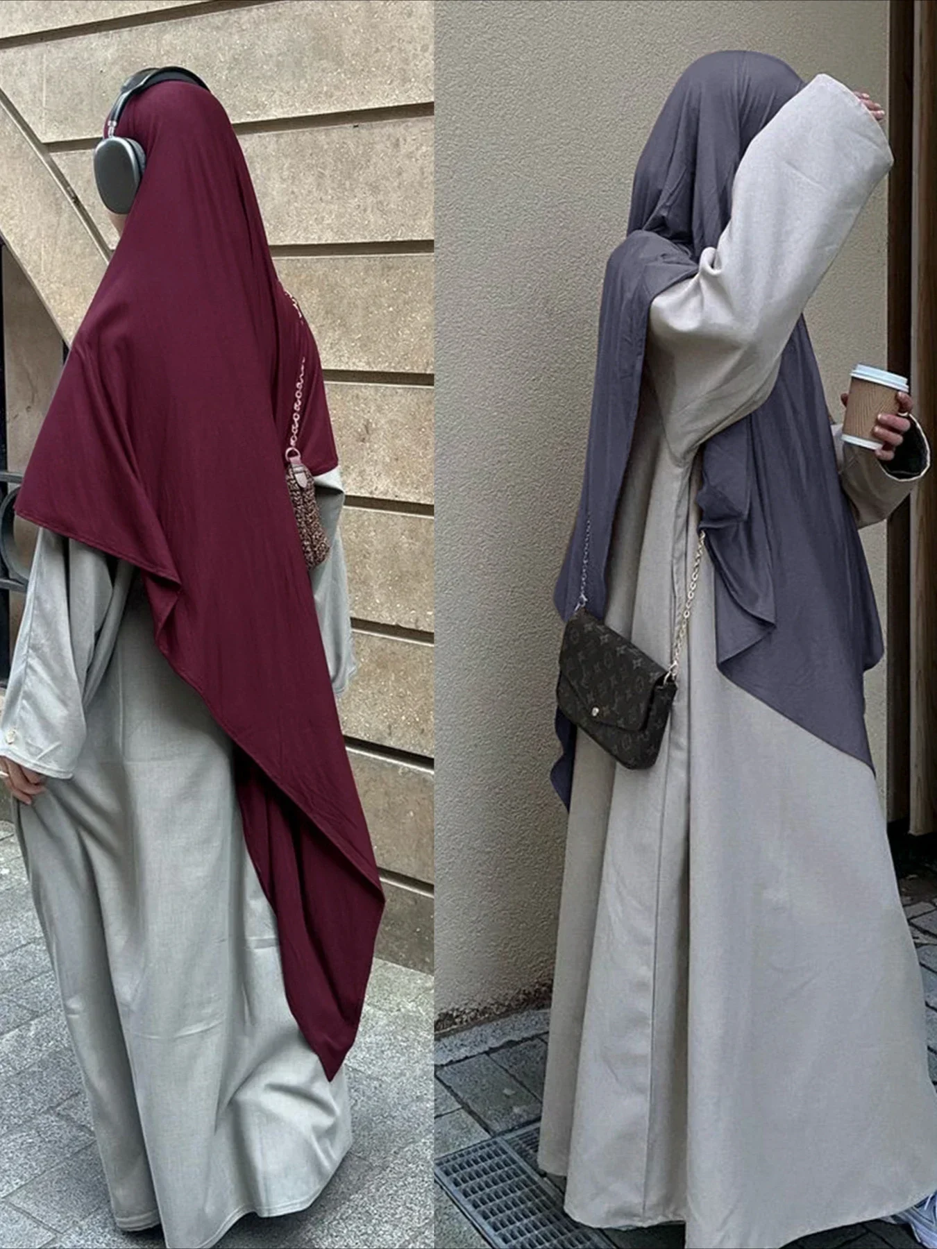 

Ид мусульманский длинный химар для женщин, хиджаб, этнический шарф, повязка на голову, исламские хиджабы, шарфы, тюрбан, арабский женский головной убор, Рамадан 2026