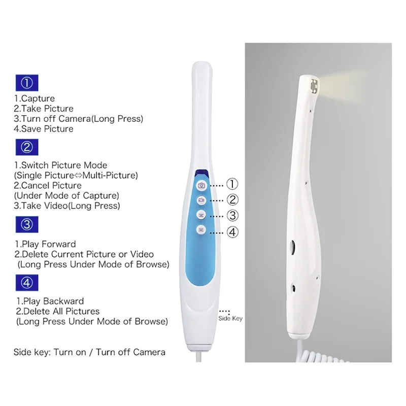 JUMTOP Dental HD intra-orale camera WIFI CMOS LED intra-orale onderzoekskamera met 17-inch monitorscherm