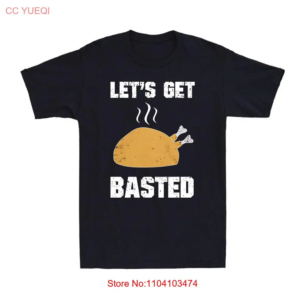 

Забавная винтажная мужская футболка Let's Get Basted на День Благодарения