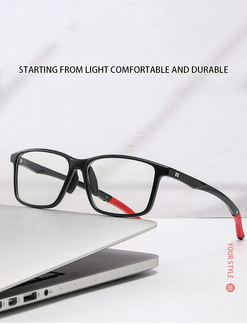 Photochrome progressive multifokale Sport-Lesebrille mit Blaulichtfilter für Nah- und Fernsicht 6065 – Detail 2