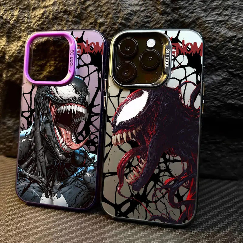 

Terrifying Marvel Venom Phone Case For iPhone 11 12 13 14 15 16 17 Pro Max 16e 17E 17 Air Plus Mini Shockproof Fundas Back Cover
