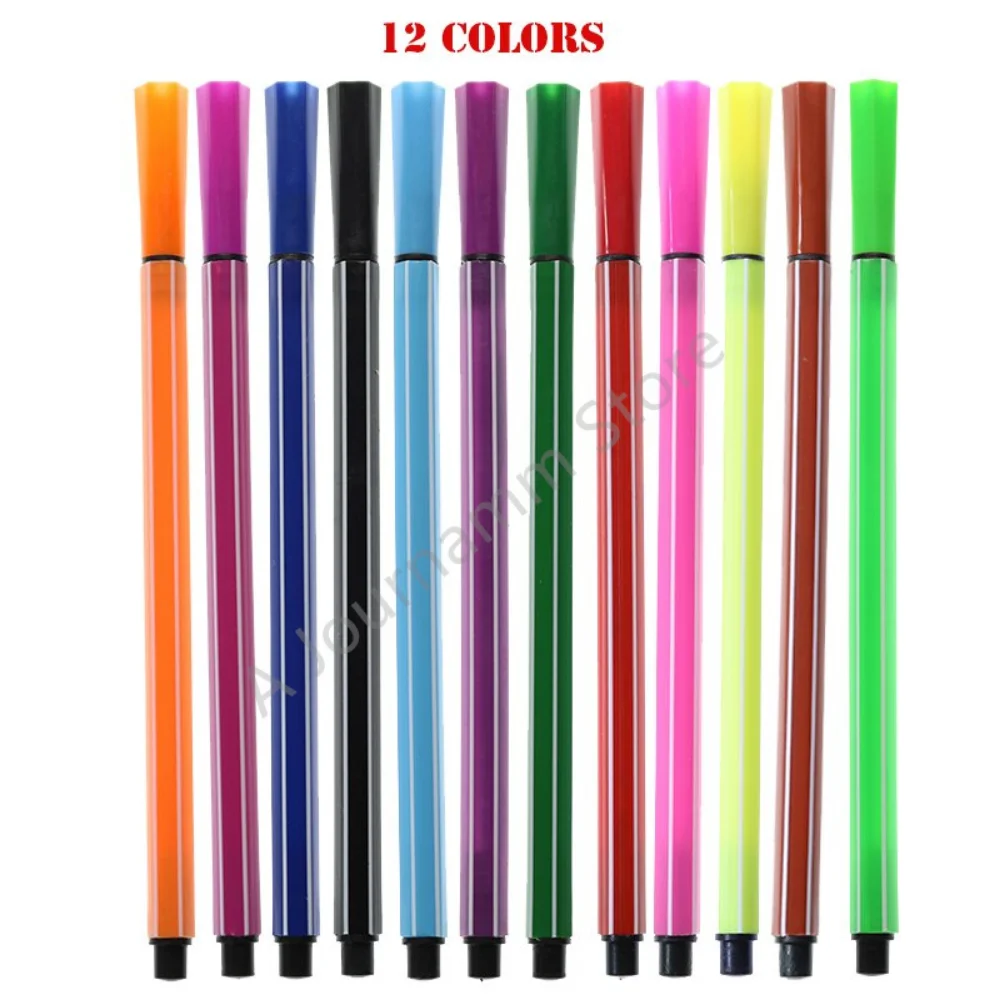 Washable Watercolor Pen Color Pen Set for Kids Drawing Painting Art Marker Pens Student Stationery School Supplies 12/18/24/36