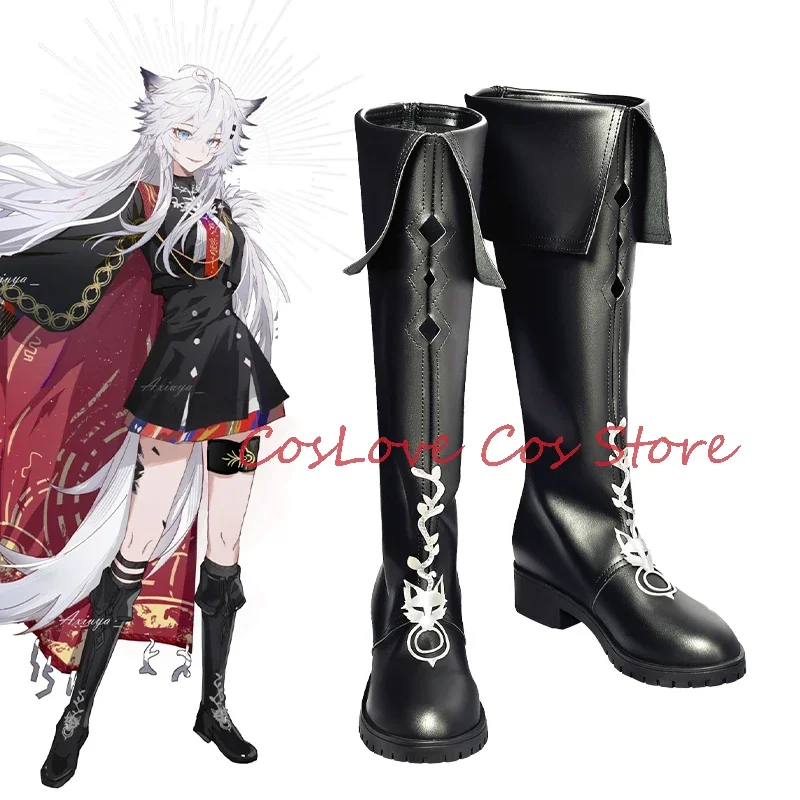 Game Arknights Lappland The Decadenza Cosplay Shoes Long Black boots Adult Women Anime Halloween Party Role Play Props Accessory