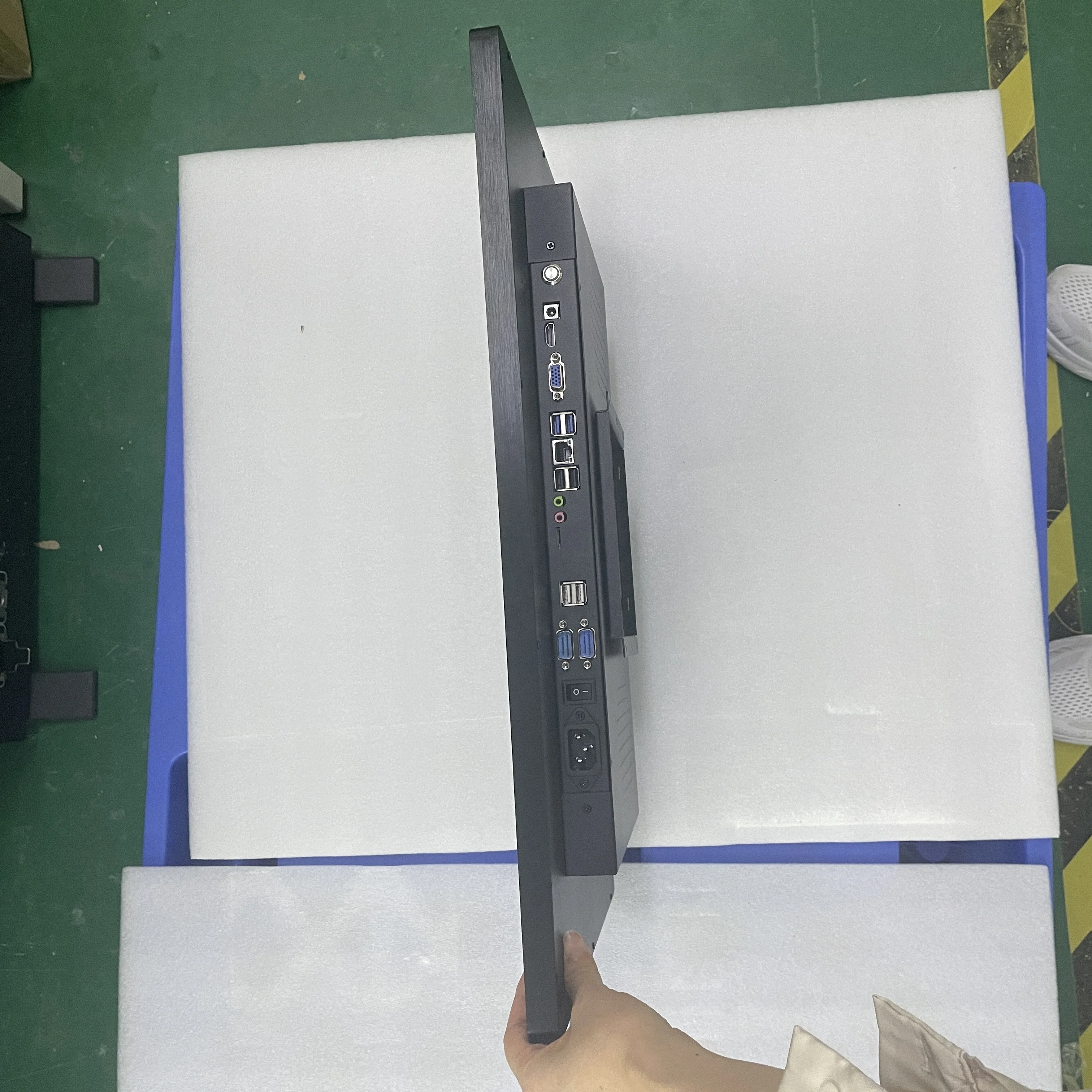 23.6 بوصة لينكس Ubuntu OS I7 AC Power IP65 الحائط الكل في واحد الكمبيوتر اللوحي الصناعي LCD لوحة اللمس الصناعية الكمبيوتر #3