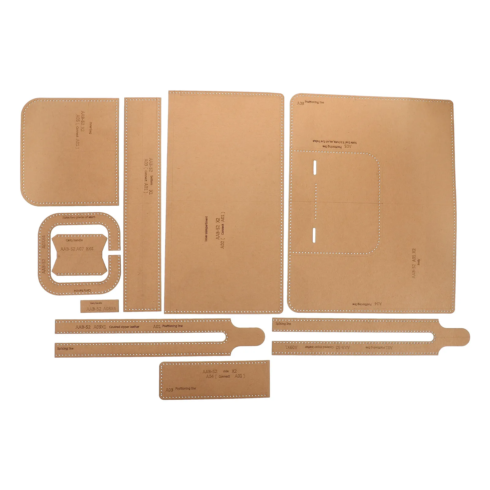 1 Juego de Plantillas para Maletín, Patrones de Papel Kraft para Hacer Bolsos DIY, para Bolsos Casuales Hechos a Mano para Portátiles, Manualidades de Costura