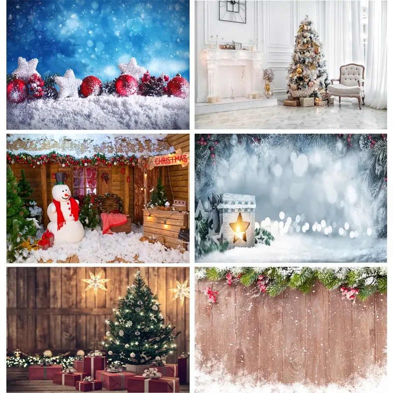 

SHUOZHIKE Art Fabric Christmas Theme Photography Background Children Portrait Backdrops For Photo Studio Props 1911 CXZM-44