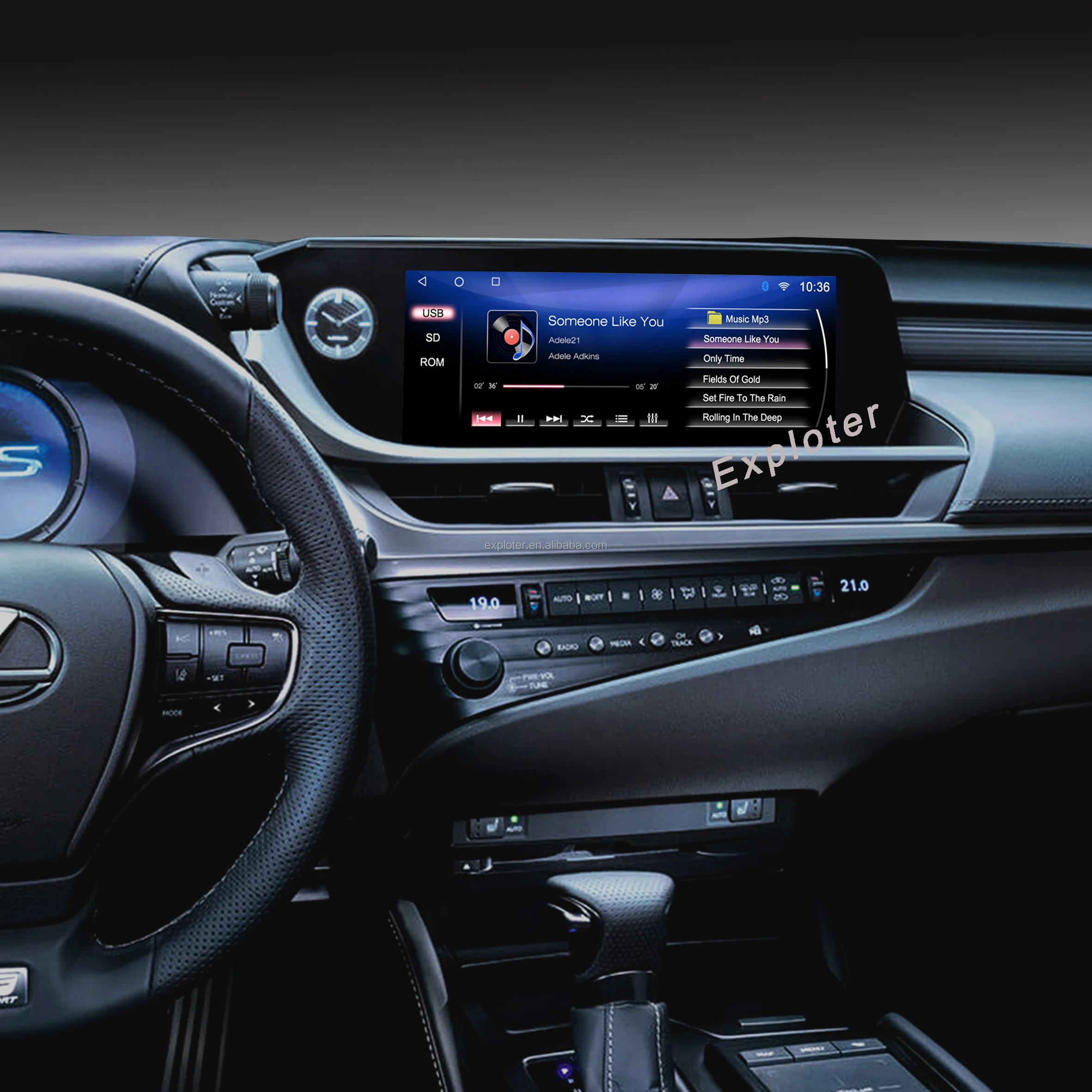 12.3'' Android 13 DSP GPS Car Multimedia Radio Stereo For Lexus ES300/350 2012-2013 Wireless CarPlay & Android Auto