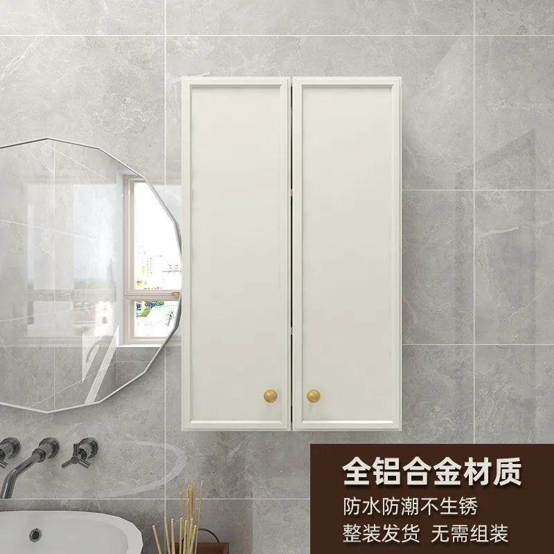 Waterproof space aluminum bathroom wall cabinet wall aluminum alloy storage cabinet toilet top side cabinet moisture-proof
