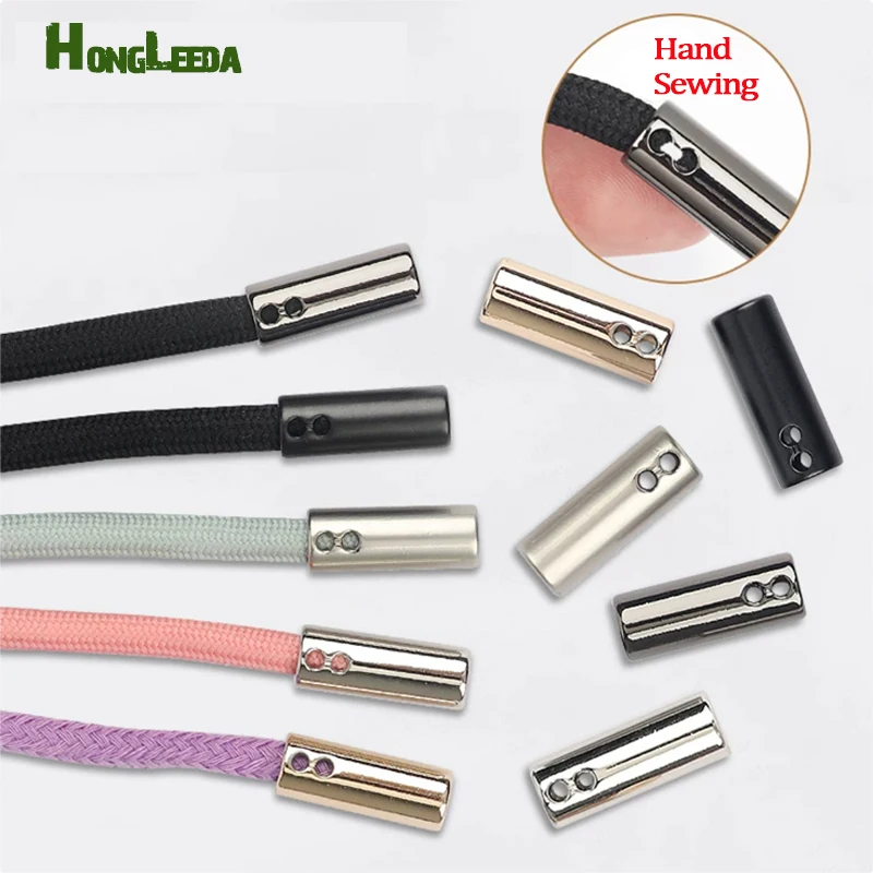 60Pcs/Lot Metal Alloy Hoodie/Pants Drawstring Rope Sewing Stoppers Bell Cord End Lock for 5mm Cord String Black/Nickle/Gold 013