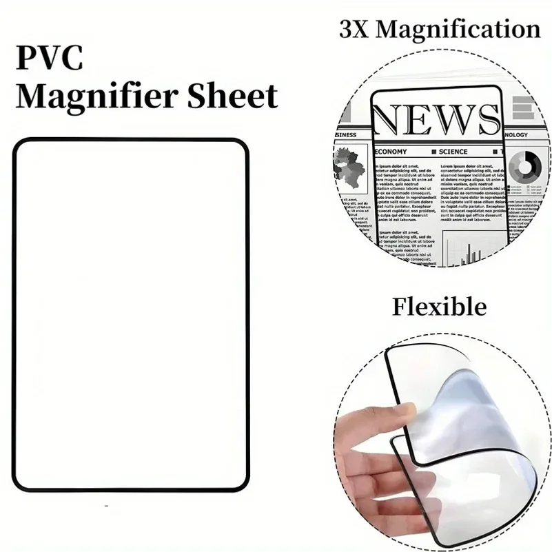 180mm Full Page Large Sheet Magnifier Magnifying Glass Reading Aid Glass Page Magnifying Lens Reading Magnifier Focusing on Fire view 4