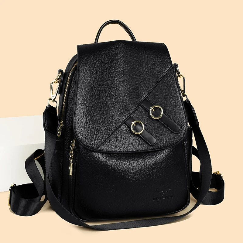 

Женские рюкзаки из мягкой кожи, винтажные женские сумки через плечо Sac A Dos, дорожный женский рюкзак Mochilas, школьная сумка для девочек