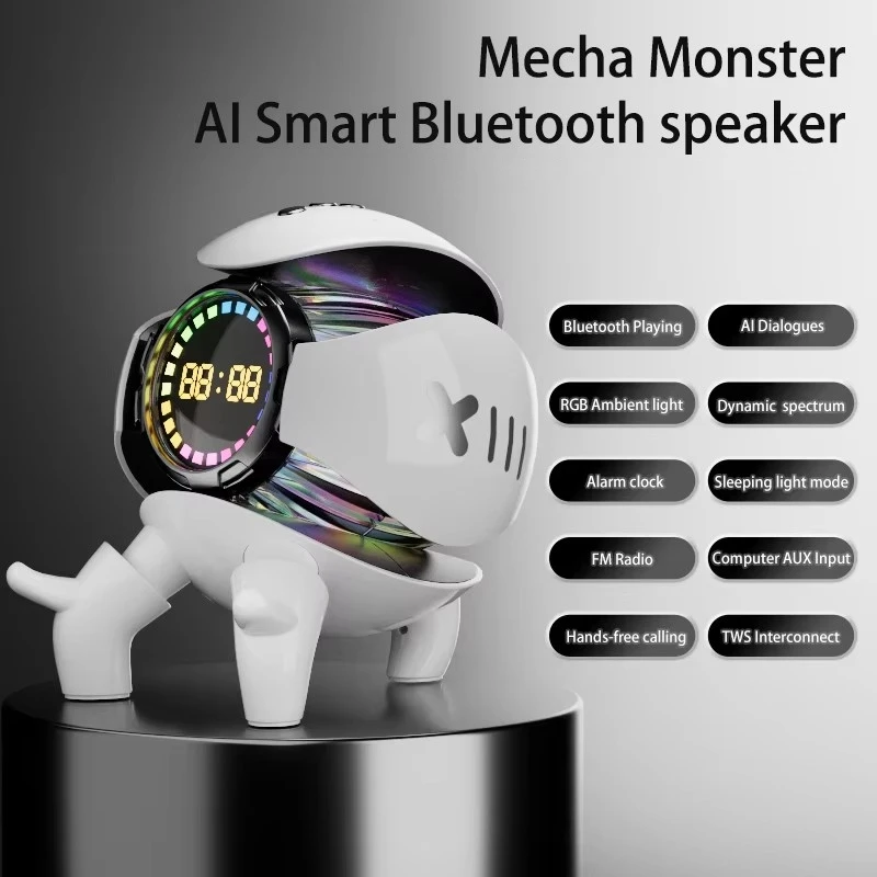 

New Smart Robot Monster Mini Size Sound V5.1 Box Portable Stereo Speaker AI Interactive Toys Audio Wireless Bluetooth Speakers