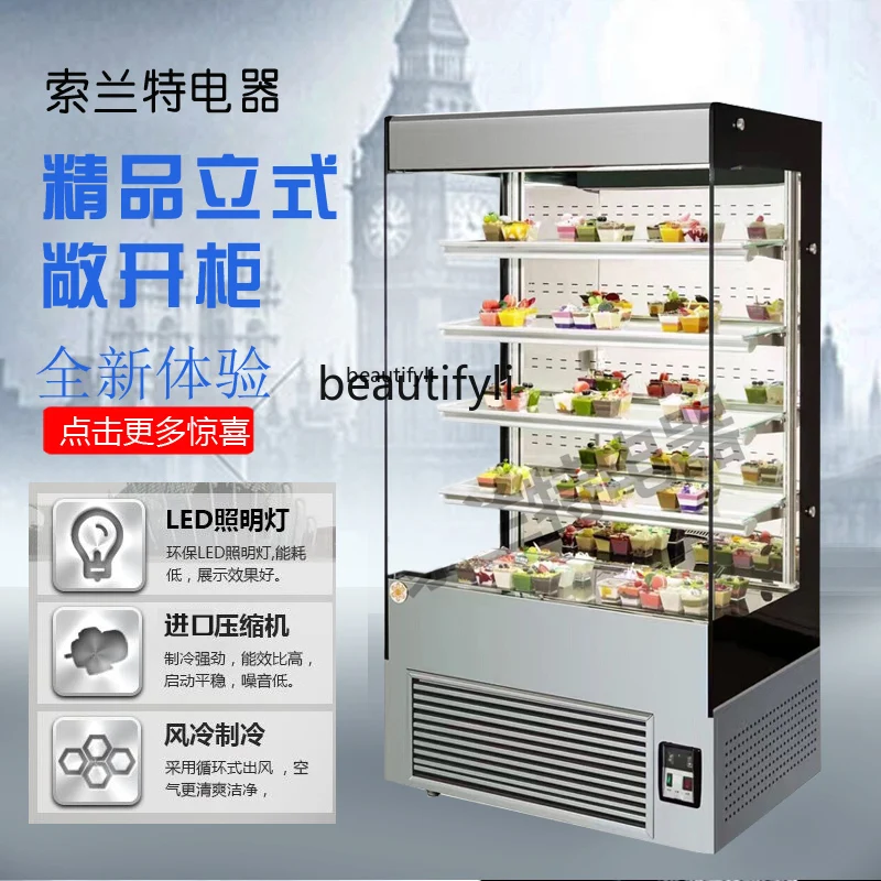 Wind Screen Counter Sandwich Cabinet Open Cake Counter Refrigerated Display Cabinet Fresh Cabinet