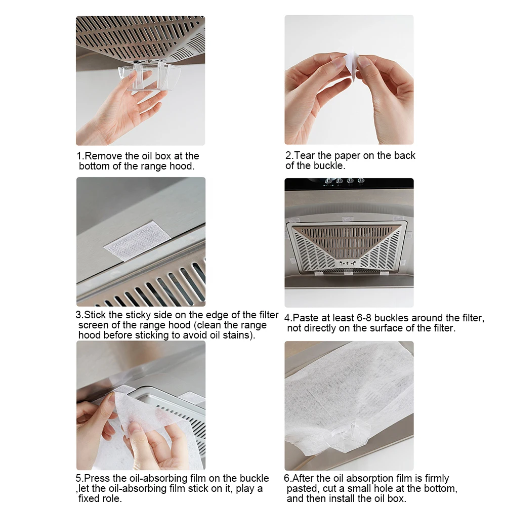 Anti Oil Cotton Filters Oil-Proof Sticker Kitchen Oil Filter Paper Non-woven Range Hood Oil-Absorbing Paper