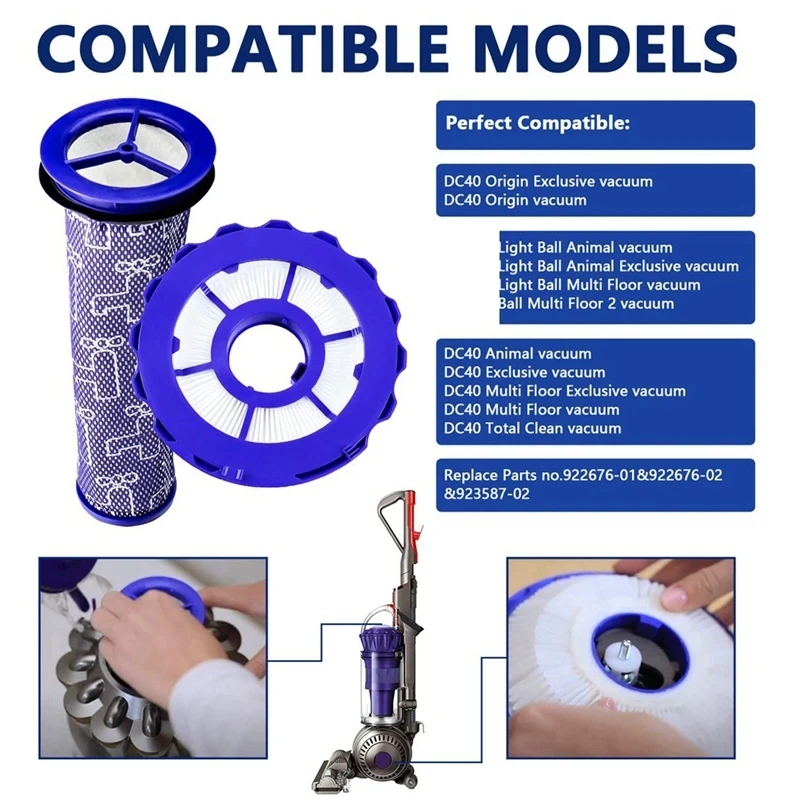Filtro HEPA para Dyson DC40, piezas de repuesto, accesorios para aspiradora, filtros postmotor, filtros premotor