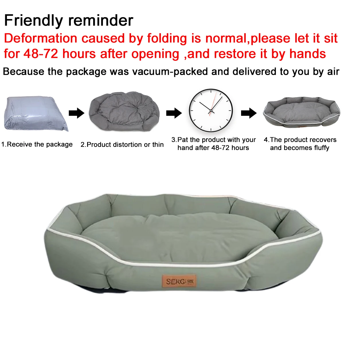 B-Square All Seasons Small Dog Bed Anti-slip Sleeping Cat Bed Breathable Soft Dog Bed for Medium Dog Cushion Pet Bed for Cat