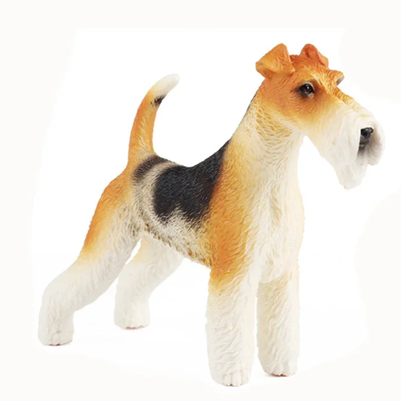 Solid Animal Simulation Dog Model Gundog Fox Terrier Child\'s Toy