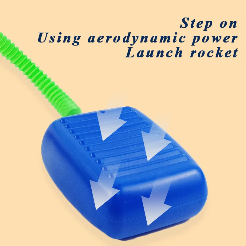Children Air Stomp Rocket Launcher Toy Flying Foam Rockets Foot Pump Jump Pressed Outdoor Interactive Game for Kids Boys