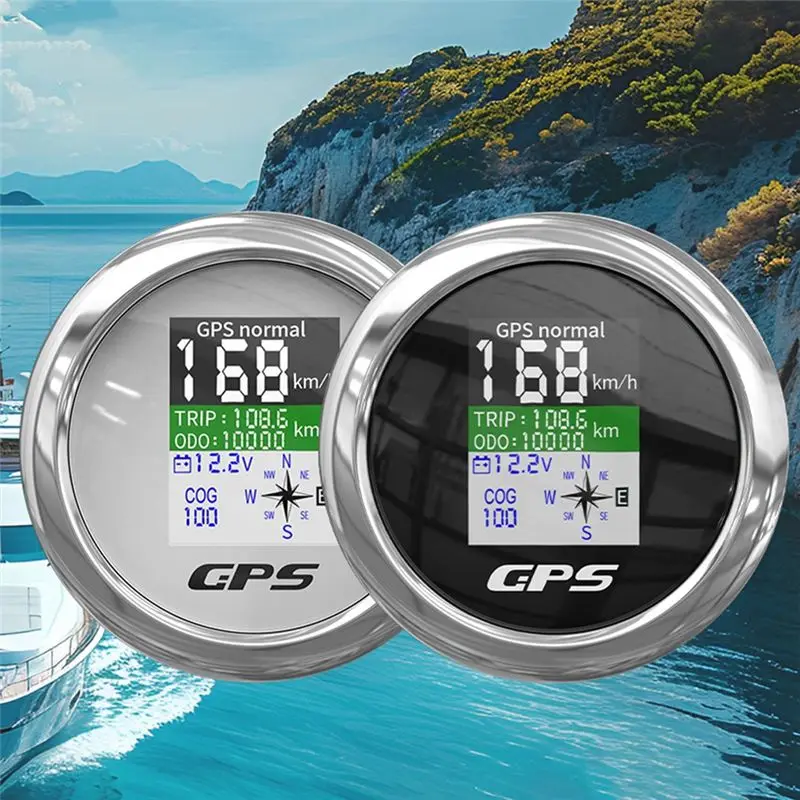 M46K-Marine Boat Car GPS Speedometer Digital With GPS Antenna For Motor Yacht TFT Screen Waterproof Odometer