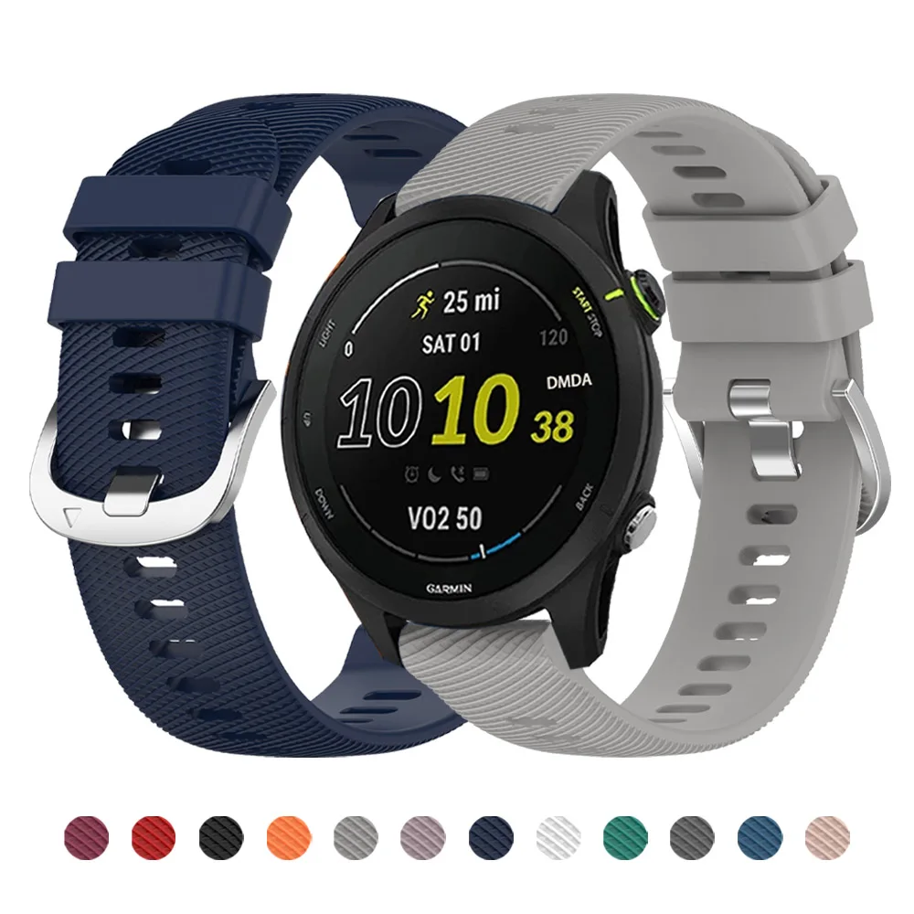 20 ミリメートル 22 ミリメートルシリコン時計ストラップガーミンフォアランナー 165 255 265 245 バンドスポーツブレスレットガーミン Vivoactive 5 Venu3 リストバンド