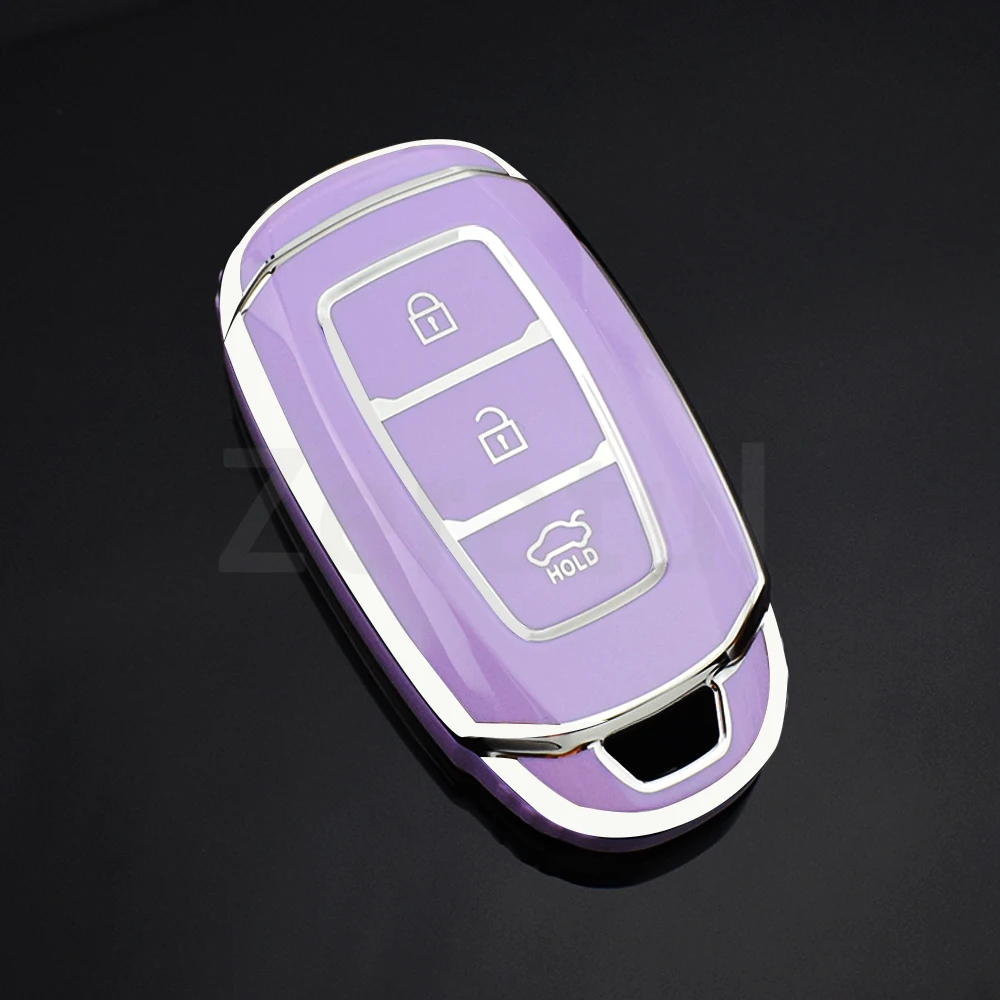 3 Buttons TPU Shell Fob Car Key Case Full Cover For Hyundai Santa I30 IX35 Encino KONA Solaris Azera Grandeur Elantra Accent Fe