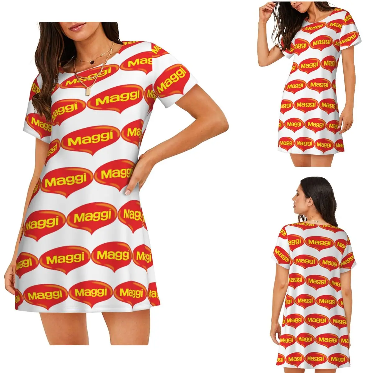 Custom Lifetime Maggi Short Sleeves Nightdress For Sleeping Sleepshirts Women Short Sleeve Nightgowns Soft Pajama Dress