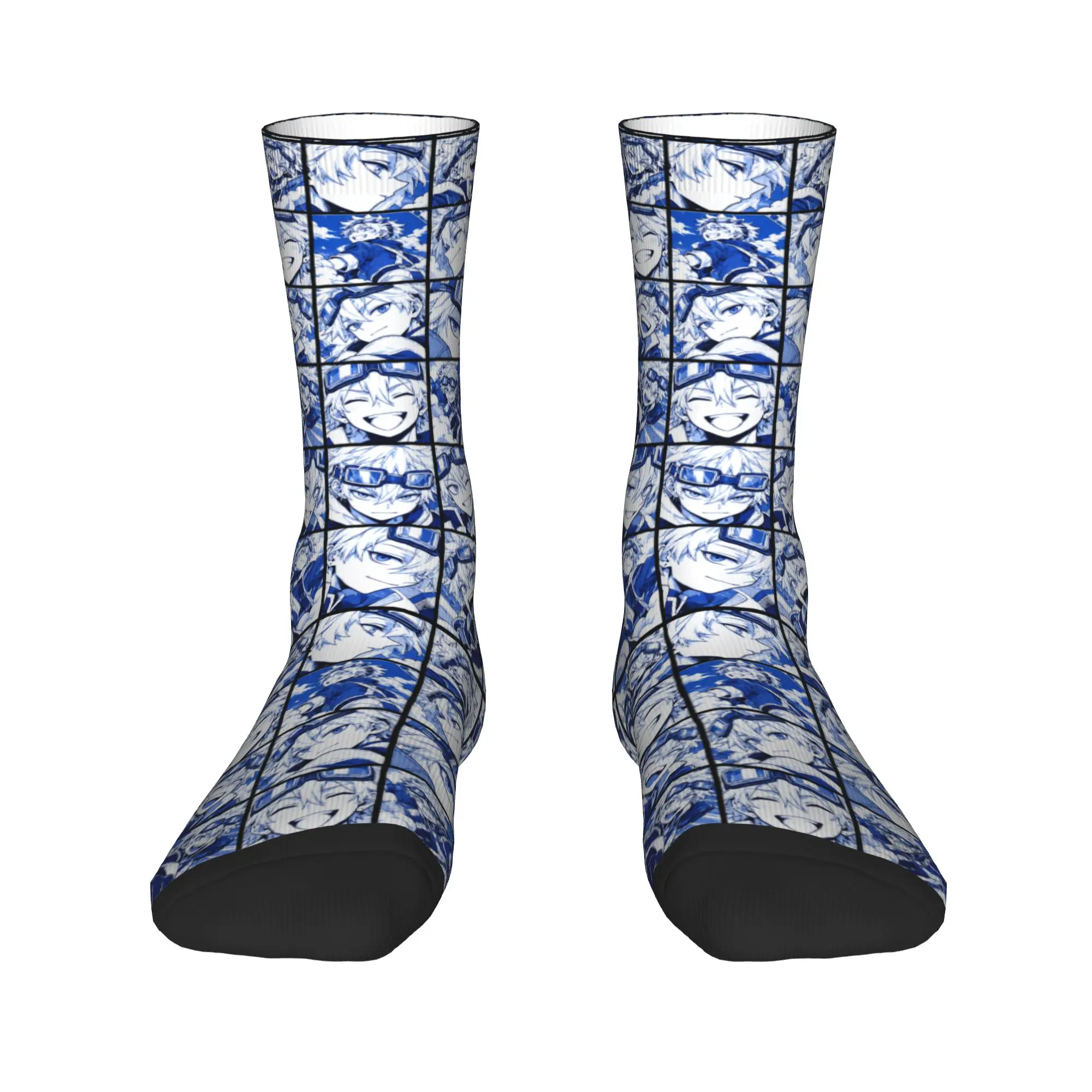Anime My Hero Academia Collage Socks  Graphic Stockings Non Slip Adults Men Socks Quality Winter Funny Running Sports Socks