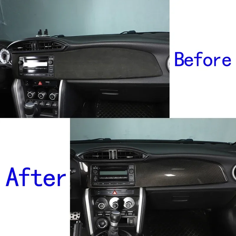 ABS Carbon Style Car Dashboard Decorative Trim Navigation Screen Frame Cover For Toyota FT86 GT86 Subaru BRZ ZC6 2012-2020 view 2