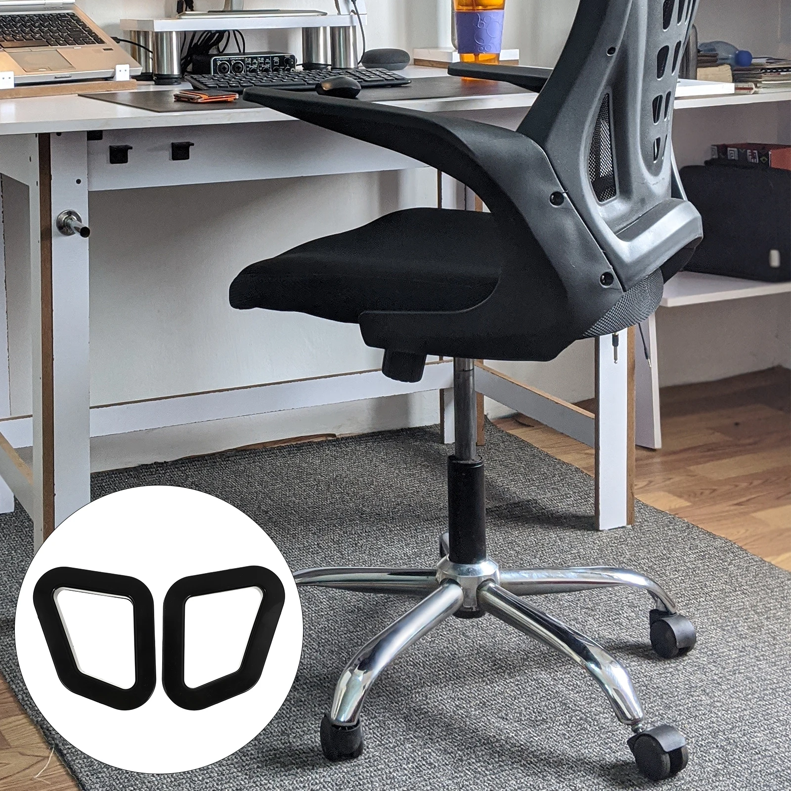 

2 Sets Plastic Electronic Office Chair Fittings Mountings For E-Sports Game Chair Custom Size Simple