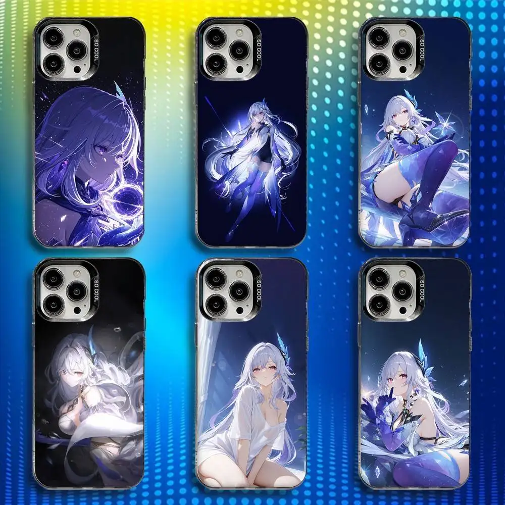 

Genshin S-Skirk Impact Phone Case For iPhone 16,15,14,13,12,11,Mini,Pro,SE,MAX White Matte Shockproof Cover
